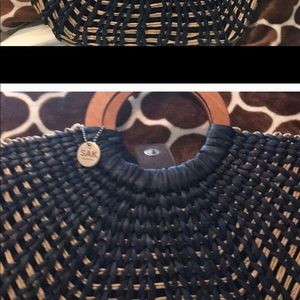 Authentic Sam straw purse